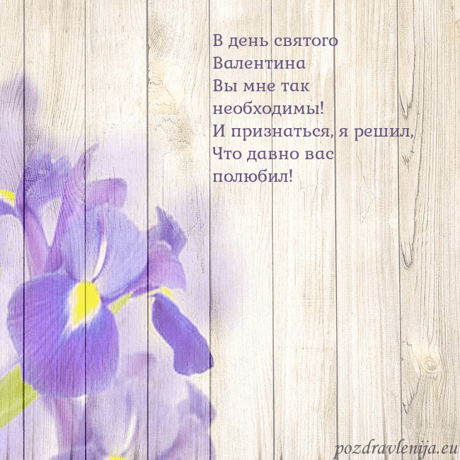 Открытка с ирисами
