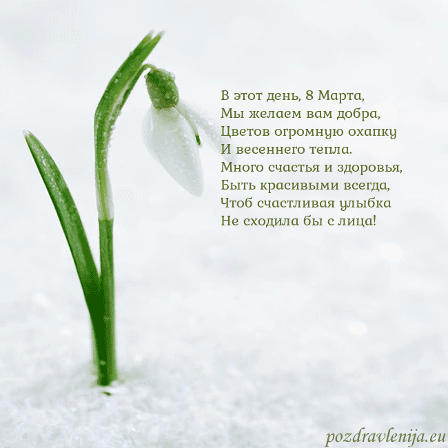 kovo 8-7 В этот день, 8 Марта,
Мы желаем вам добра,
Цветов kovo 8-7