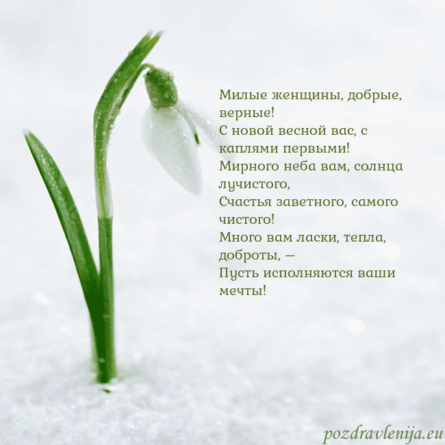 kovo 8-7 Милые женщины, добрые, верные!
С новой весной вас, kovo 8-7