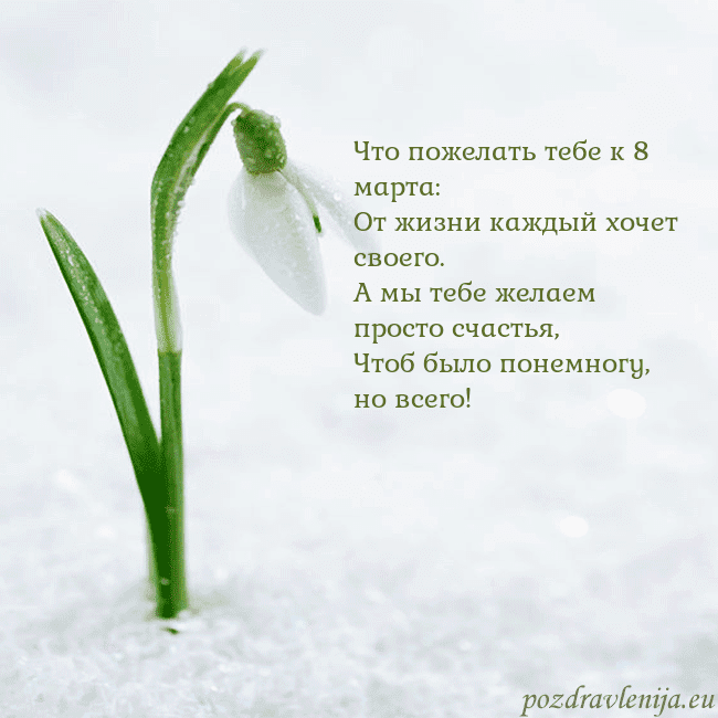 kovo 8-7 Что пожелать тебе к 8 марта:
От жизни каждый хочет kovo 8-7