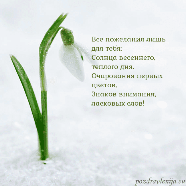 kovo 8-7 Все пожелания лишь для тебя:
Солнца весеннего, теп kovo 8-7