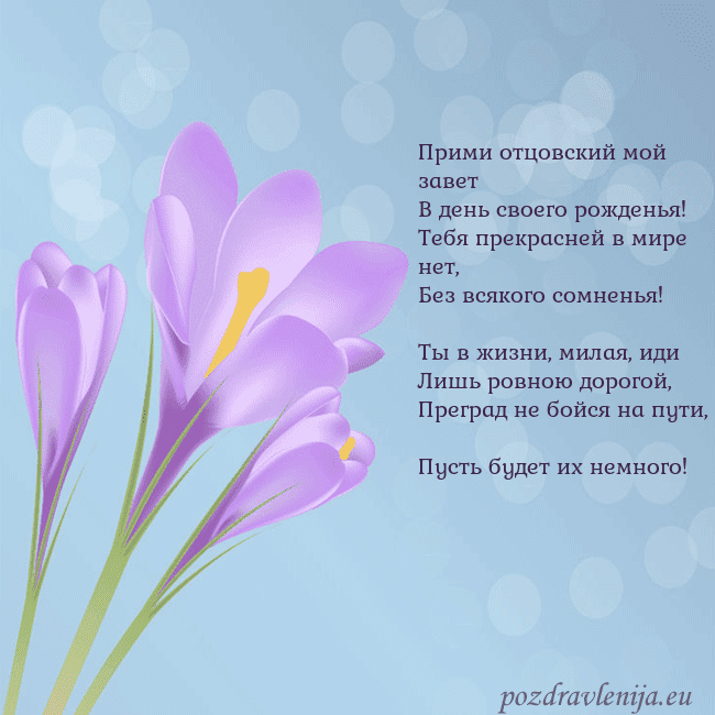 Открытка с крокусом