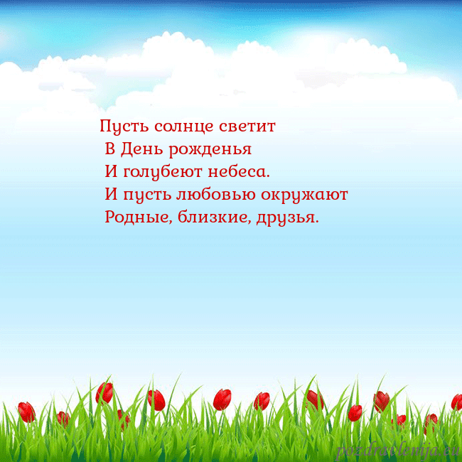 Открытка с тюльпанами