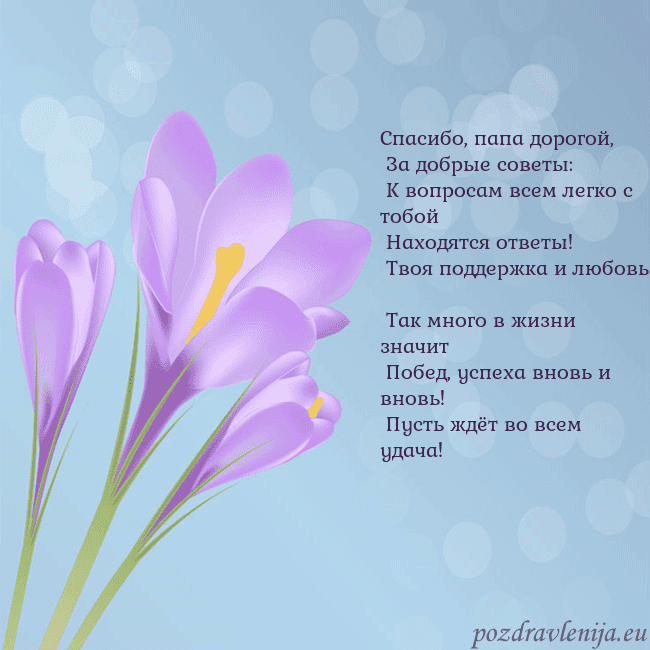 Открытка с крокусом