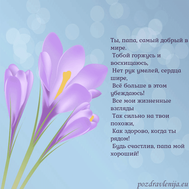 Открытка с крокусом