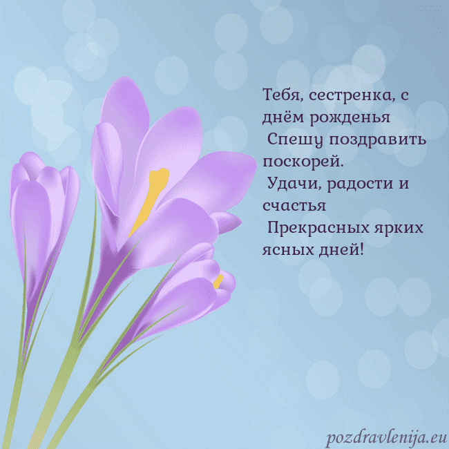 Открытка с крокусом