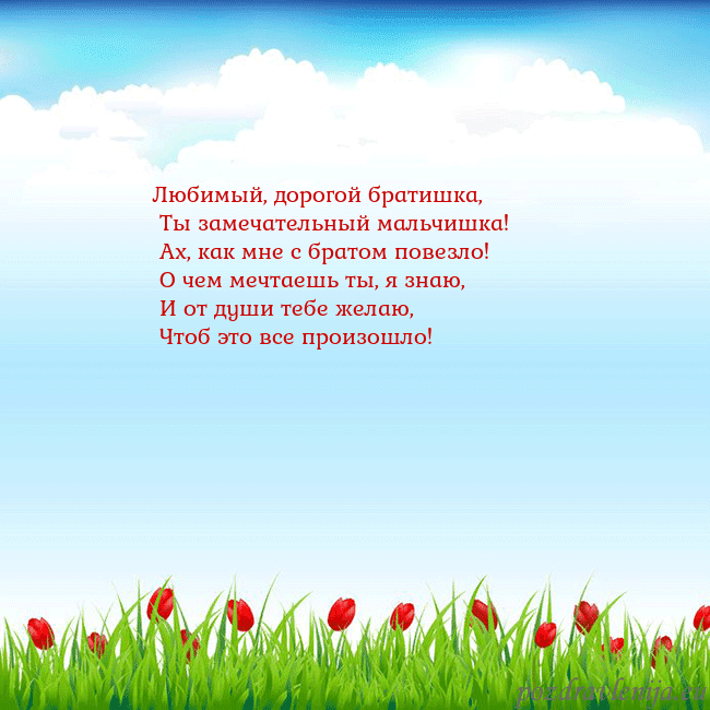 Открытка с тюльпанами