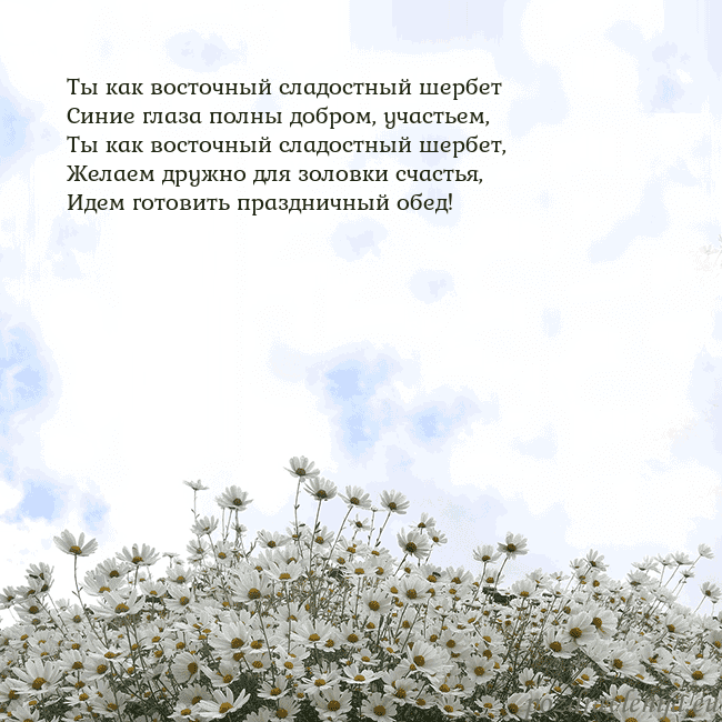 Открытка с ромашками