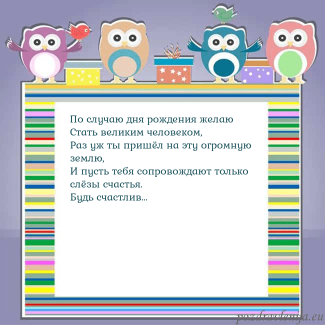 Открытка с совами