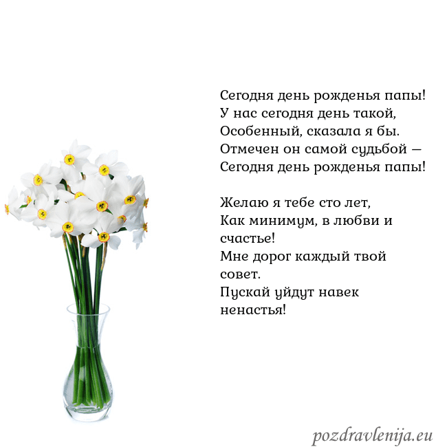 Открытка с нарциссами