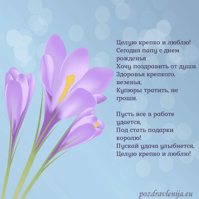 Открытка с крокусом