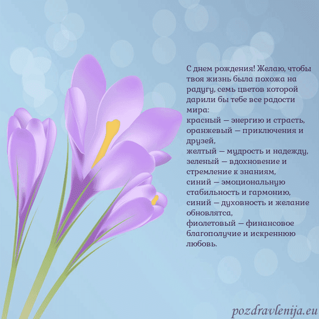 Открытка с крокусом