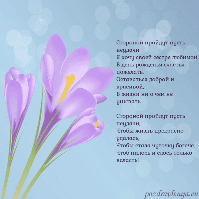 Открытка с крокусом