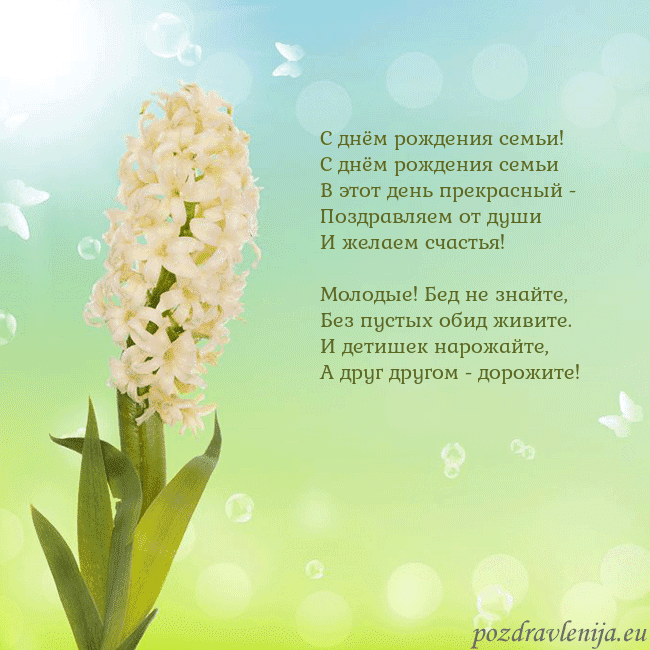 Открытка с гиацинтом С днём рождения семьи!
С днём рождения семьи
В это Открытка с гиацинтом
