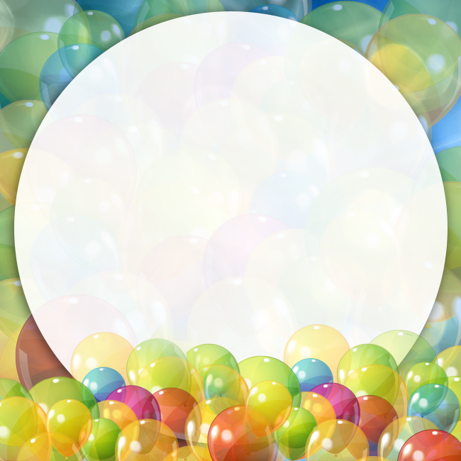 Открытки с днем рождения Открытка с цветными воздушными шарами
