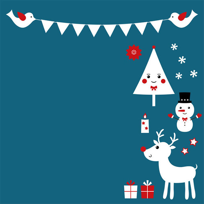 Рождественские открытки по электронной почте Рождественская открытка с елкой, снеговиком и лосем