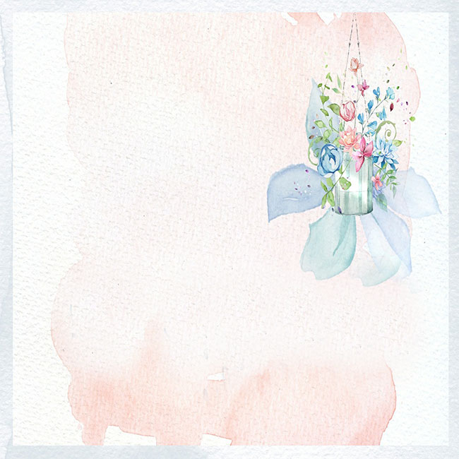 Открытки с днем рождения Акварельная открытка с цветами