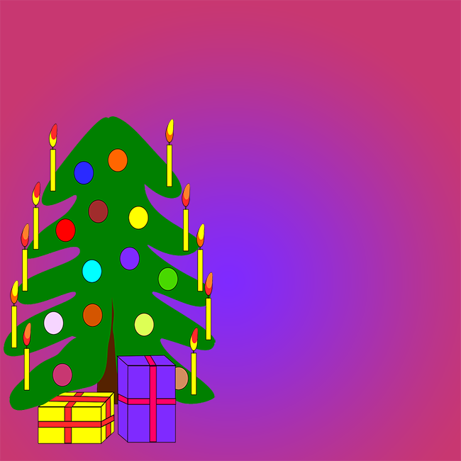 Рождественские открытки по электронной почте Открытка с нарисованной новогодней елкой